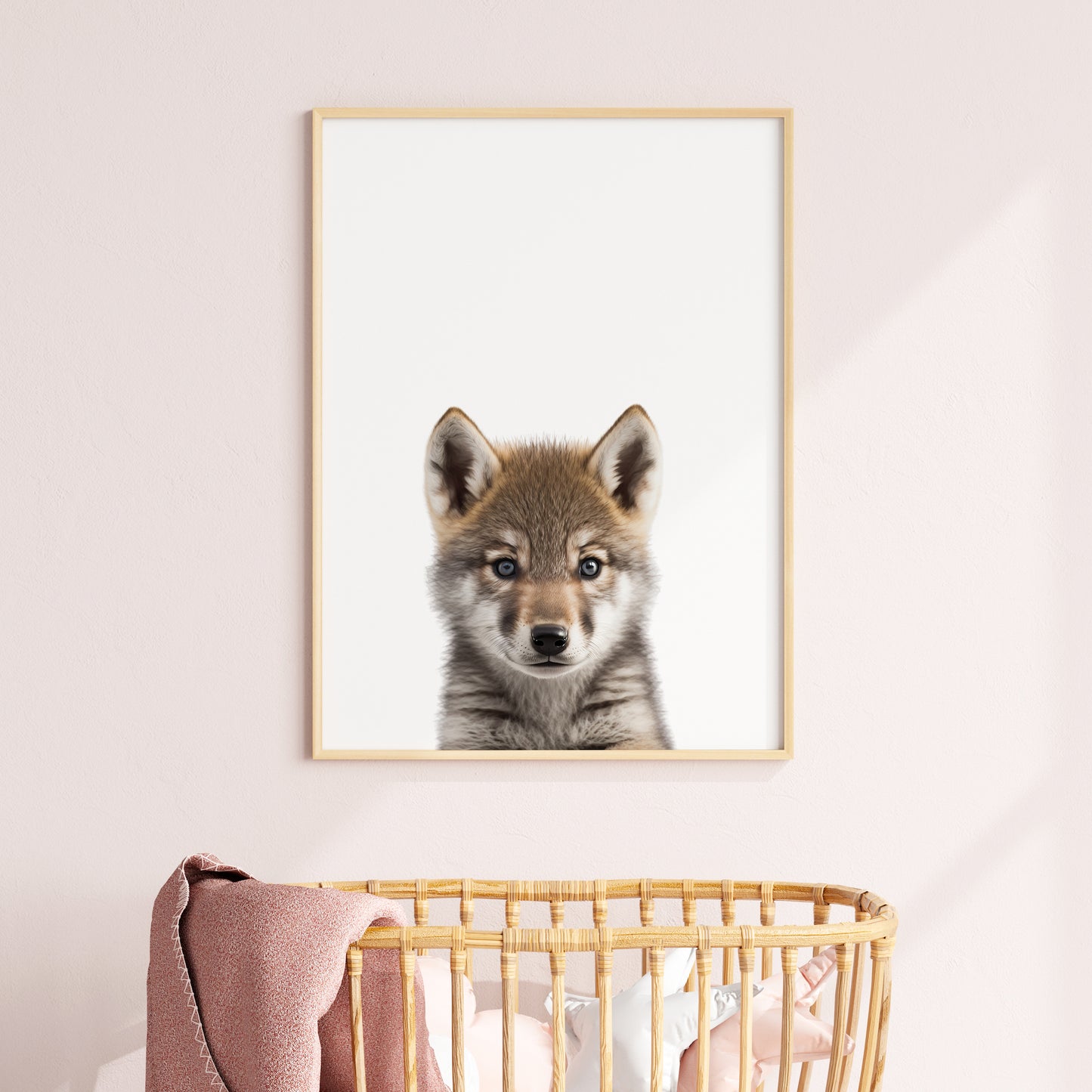 Baby Wolf Portrait Print