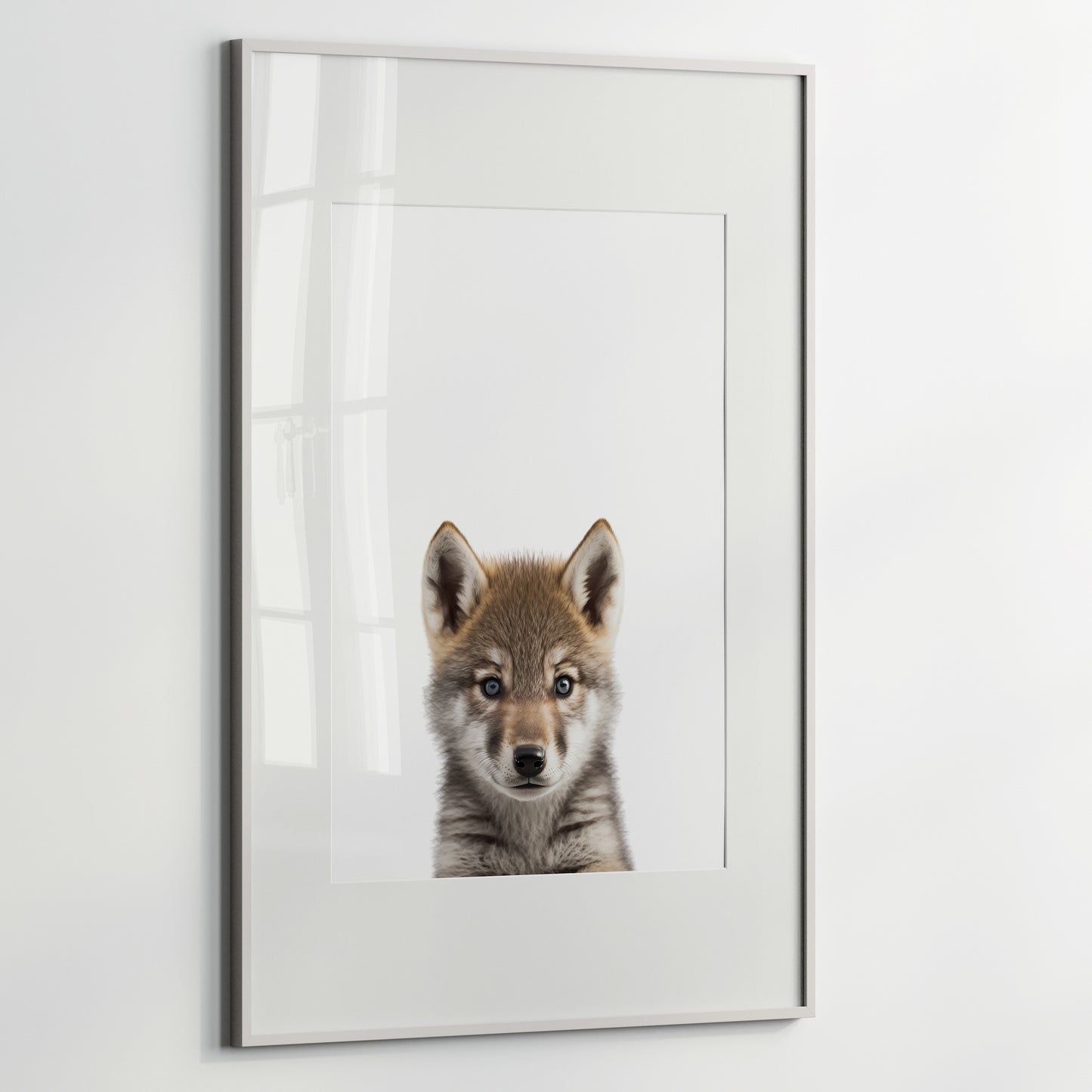 Baby Wolf Portrait Print