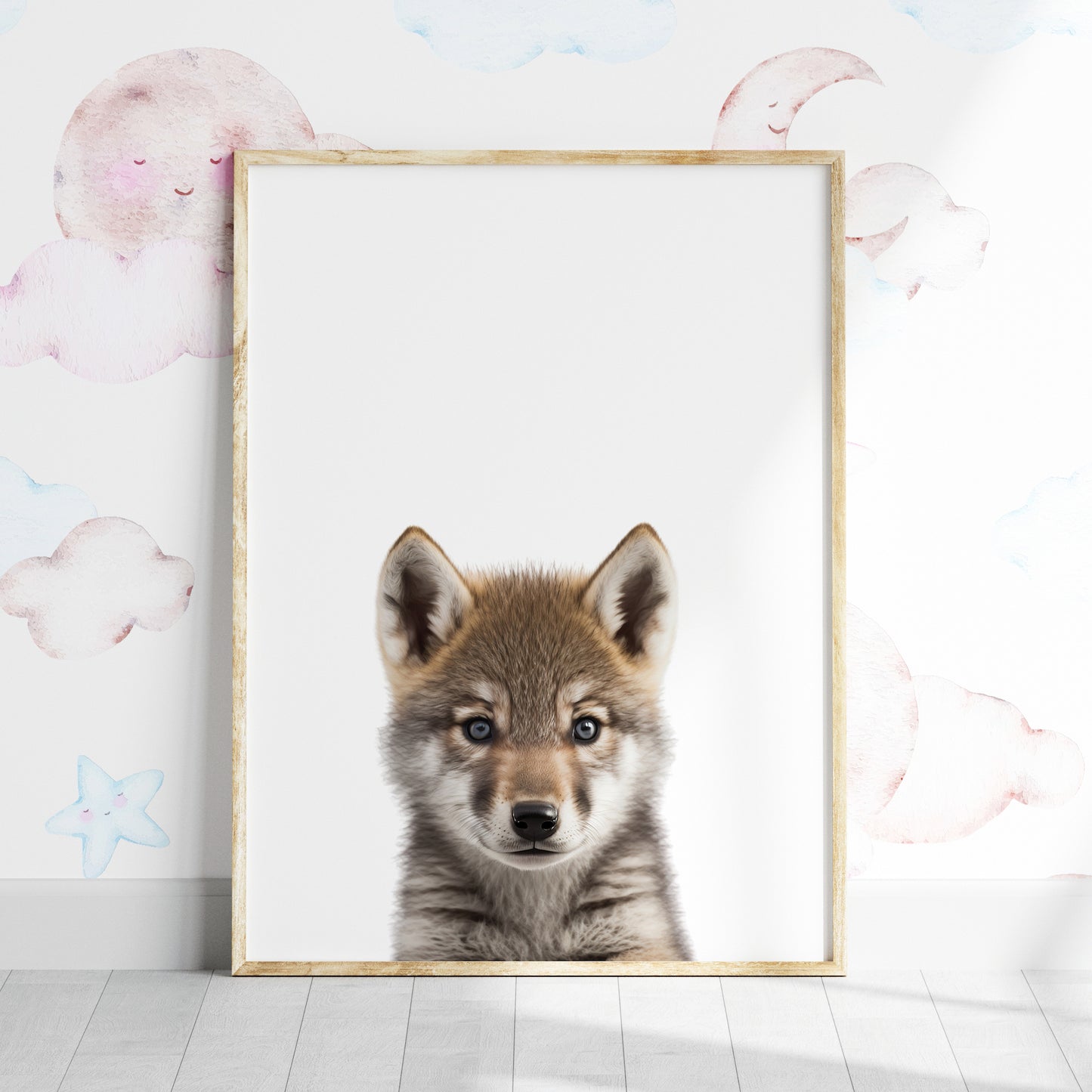 Baby Wolf Portrait Print