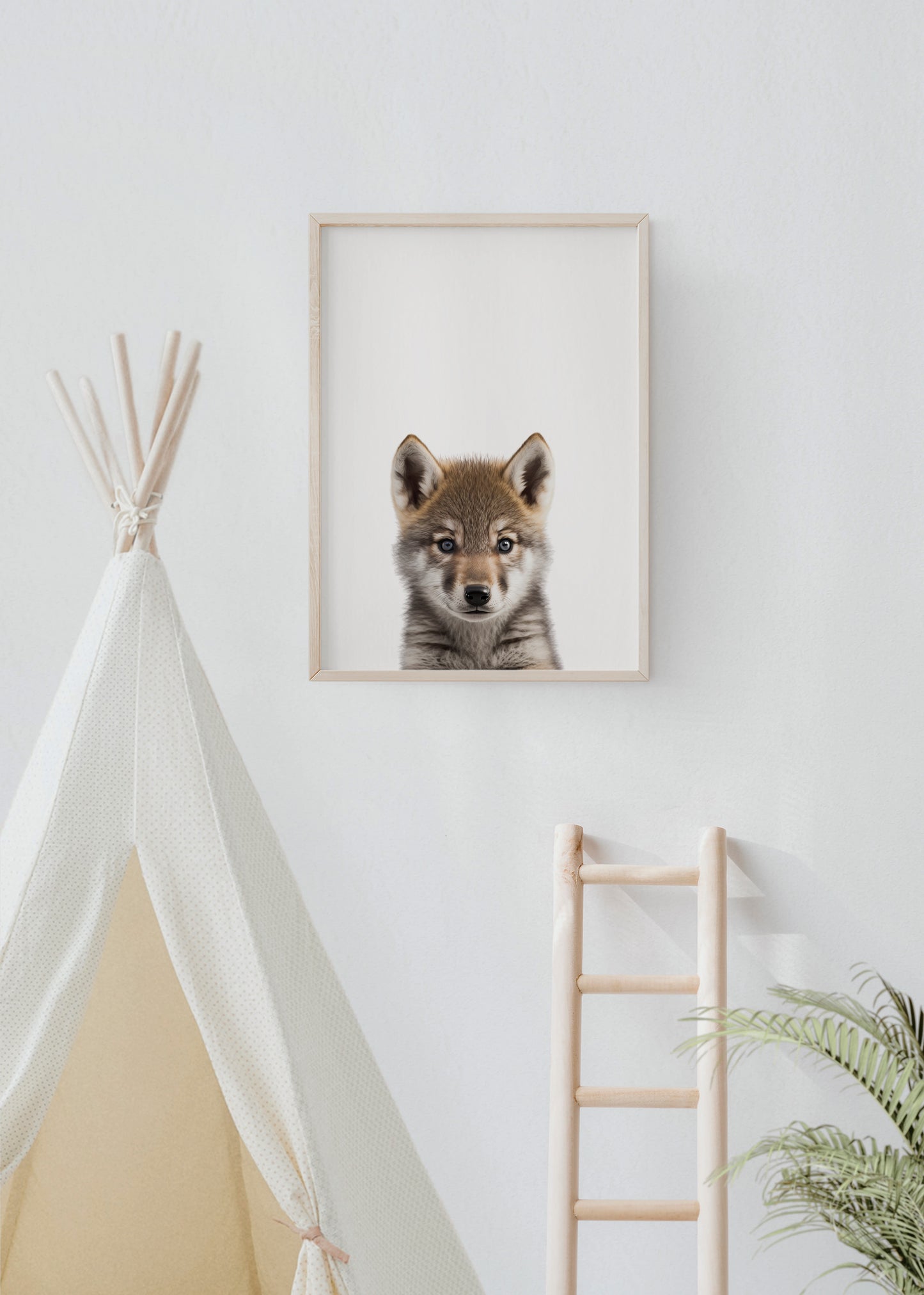 Baby Wolf Portrait Print