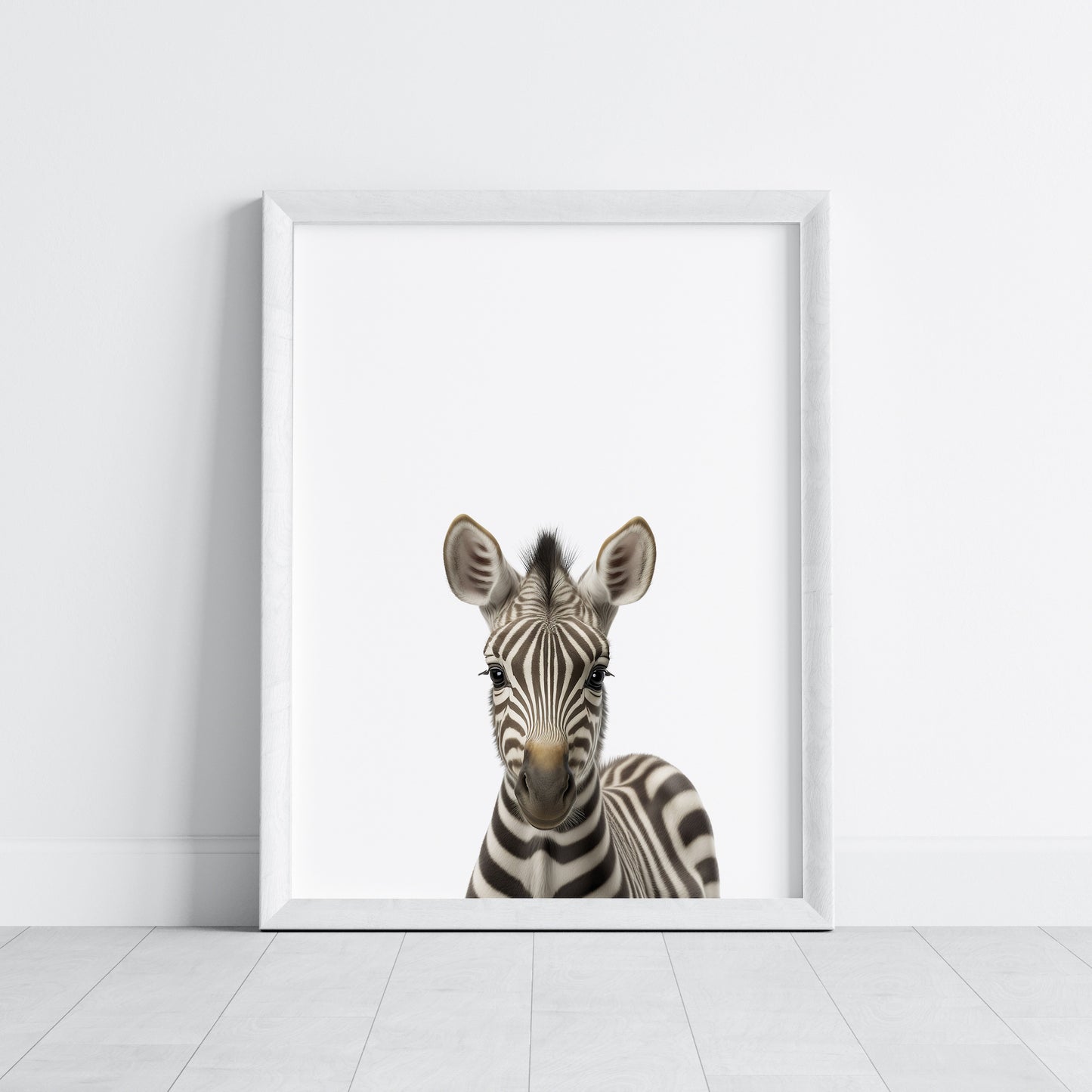 Baby Zebra Portrait Print