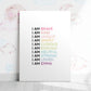 Magic Mindset Affirmations Print