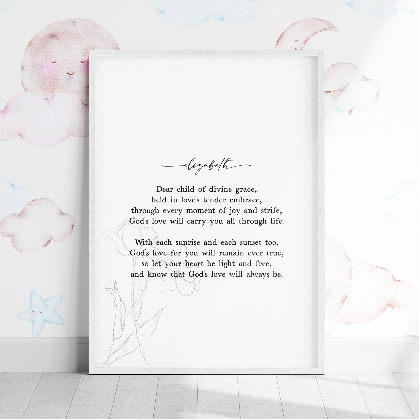 Devine Love ~ White Framed Print